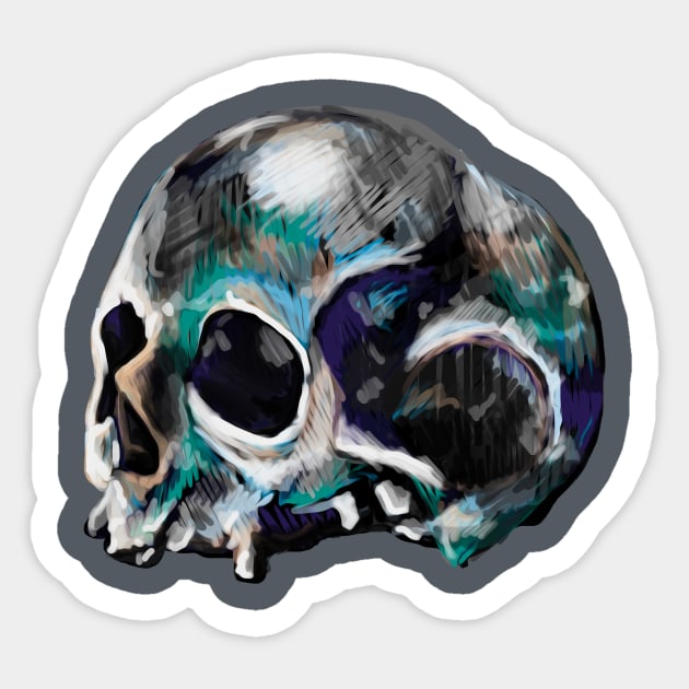 ColorFul Skull Sticker by ckrickett